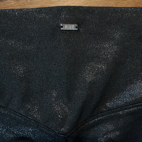 PINK metallic black leggings - Picture 3 of 4